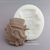 Материалы для творчества handmade. Livemaster - original item Silicone mold 5,5 x 4,5 cm Cat in a cylinder Silicone mold. Handmade.