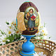 Easter egg Girl with chicken (interior on a stand) gift, Eggs, Nizhny Novgorod,  Фото №1