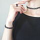 Slim Bracelet Black. Casual Women's Bracelet. Braided bracelet. moonlace. Online shopping on My Livemaster.  Фото №2
