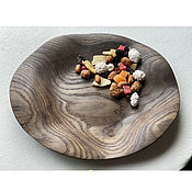Посуда handmade. Livemaster - original item Plate made of natural stained oak. Handmade.