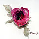 Order  Rose brooch INES, silk Flowers, cloth flowers. Dizani. Livemaster. . Flowers Фото №3