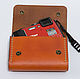 Leather case, purse on belt, handmade, camera, Case, Livny,  Фото №1