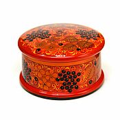 Для дома и интерьера handmade. Livemaster - original item Round box of Khokhloma 