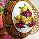 Easter egg Pansies (interior on a stand) with embroidery. Eggs. Yuliya LABORERA souvenir present (yuliya-laborera-podarki). Online shopping on My Livemaster.  Фото №2