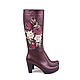 Women's boots ' Roses 3D'. High Boots. Pelle Volare. My Livemaster. Фото №5