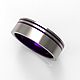 Titanium ring with purple stripes. Rings. asgdesign. My Livemaster. Фото №5