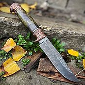 Авторский нож КОРОЛЬ  из дамасской стали