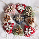 Set of 3 hearts pendants, Christmas decorations, Moscow,  Фото №1