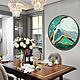 Order 'Happy mountain,' a large circular painting with gold. Art by Tanya Shest. Livemaster. . Pictures Фото №3