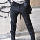 Оригинальные черные брюки - PA0726CT. Брюки. EUG FASHION. Интернет-магазин Ярмарка Мастеров.  Фото №2