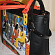 Paul Gauguin. Leather black handbag "Ta Matete (Market day)". Classic Bag. Leather  Art  Phantasy. My Livemaster. Фото №4
