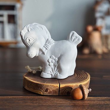 Материалы для творчества ручной работы. Ярмарка Мастеров - ручная работа Лошадка пони фарфоровая для росписи 9 см. Handmade.