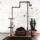Loft style rail with three wooden shelves, Shelves, Moscow,  Фото №1