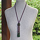 Order Amethyst and Emerald - sautoir with beaded brush. Altania, beaded jewelry. Livemaster. . Necklace Фото №3