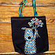 Order Copy of Bag - shopper  "Blue Dog with Flowers" for children. natali. Livemaster. . Shopper Фото №3