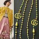 Бусы в стиле GUCCI Лимонный и Лаймовый в Золоте. Длинные бусы Гуччи, Бусы, Москва,  Фото №1