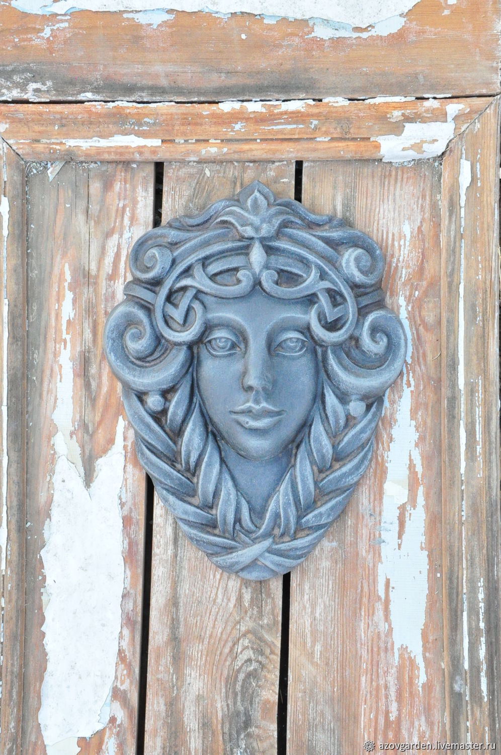 Garden mask of the virgin, facade bas-relief of a mythical face, Interior masks, Azov,  Фото №1
