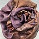 Silk stole 'Chocolate and blueberries' EcoPrint brown. Wraps. Artinflat - natural dyeing. Online shopping on My Livemaster.  Фото №2