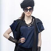 Одежда handmade. Livemaster - original item vests: Lzh_010tsin_chern Vest-cardigan-transform, color blue/black.. Handmade.