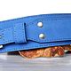 Sky Blue Leather Wristband, Genuine Leather Bracelet. Hard bracelet. Made In Rainbow. My Livemaster. Фото №4