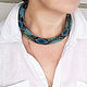 Necklace-harness Emerald blue Python, Necklace, Voronezh,  Фото №1