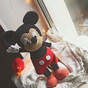 Куклы и игрушки handmade. Livemaster - original item Mickey Mouse knitted. A gift for the New year. Cartoon hero. Handmade.