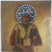 Антикварная икона Батюшки Серафима