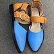 Cosmo sandals light blue/light brown. Sandals. Hitarov (Hitarov). Online shopping on My Livemaster.  Фото №2