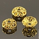 Шапочки для бусин Примитивная розетка в тибетском стиле грубого литья для использования в сборке украшений\r\nМатериал сплав\r\nЦвет покрытия имитирует золото