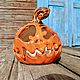 Order Pumpkin JACK handmade ceramic Halloween candle holder. DASHA LEPIT | Ceramic tableware (dashalepit). Livemaster. . Candlesticks Фото №3