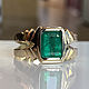 Men's Gold Ring with Emerald (3,06 ct) Handmade Ring, Rings, Moscow,  Фото №1