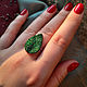 Ring with uvarovite (green garnet). All finger ring. Ural Jeweler (artelVogul). Online shopping on My Livemaster.  Фото №2