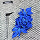 Order Blue rose flower brooch leather Royal ultramarine gift for women. flowersstyle (flowersstyle). Livemaster. . Brooches Фото №3