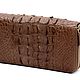 Клатч из кожи крокодила на двух молниях IMA0002VL33G. Клатчи. CrocShop товары из экзотической кожи. Ярмарка Мастеров.  Фото №5