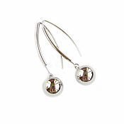 Украшения handmade. Livemaster - original item Silver ball earrings, threading earrings, earrings in the form of balls. Handmade.