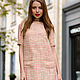 Chanel style beige summer dress made of linen and viscose, tweed. Dresses. mozaika-rus. My Livemaster. Фото №4