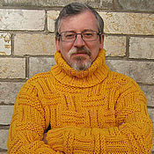 Мужская одежда handmade. Livemaster - original item Positive sweater. Handmade.