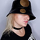 Order Leather panama hat black and gold. Lollypie - Modiste Cat. Livemaster. . Panama Фото №3