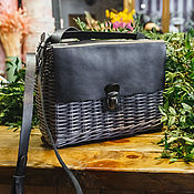 Сумки и аксессуары handmade. Livemaster - original item Women`s wicker bag, genuine leather. Handmade.