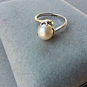 Винтаж handmade. Livemaster - original item Silver ring with pearls vintage USA. Handmade.