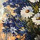 Oil painting, still life with wild flowers ' Daisies and cornflowers». Pictures. letymary (letymary). My Livemaster. Фото №4
