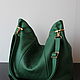 Green Forest Bag made of genuine green leather with a strap. Sacks. Olga'SLuxuryCreation. My Livemaster. Фото №6