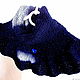 Нарядный вязаный женский снуд пелерина Звёздное небо тёмно-синий. Снуды. Мастерская Особинка (пледы, снуды..). Интернет-магазин Ярмарка Мастеров.  Фото №2