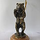 A bronze statue of the Bear with the axe. Figurines. fantozu. Online shopping on My Livemaster.  Фото №2