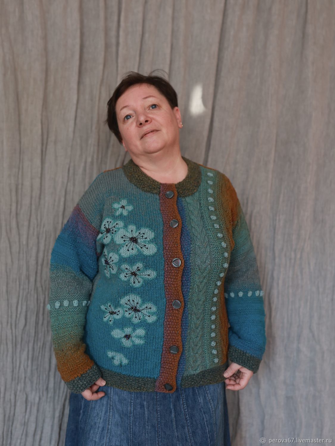 Кофта вязаная Бирюзовая на заказ в интернет-магазине Ярмарка Мастеров по цене 10000 ₽ – WDGMCRU | Кофты, Шатура - доставка по России