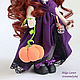 Witch doll in costume for Halloween celebration. Dolls. CountryKids - doll with a soul. My Livemaster. Фото №5