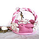 Rabbit basket, textile, Easter, pink, Basket, Magnitogorsk,  Фото №1