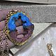 Order Pendant with druse agate on a long chain. Olga Lado. Livemaster. . Pendants Фото №3