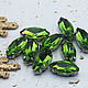 Rhinestones 18/9 mm Green herbal in a frame on the bottom of the boat. Rhinestones. agraf. Online shopping on My Livemaster.  Фото №2