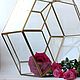 Golden Floriana. candle holder. Honeycomb box. Design wedding, Wedding accessories, St. Petersburg,  Фото №1